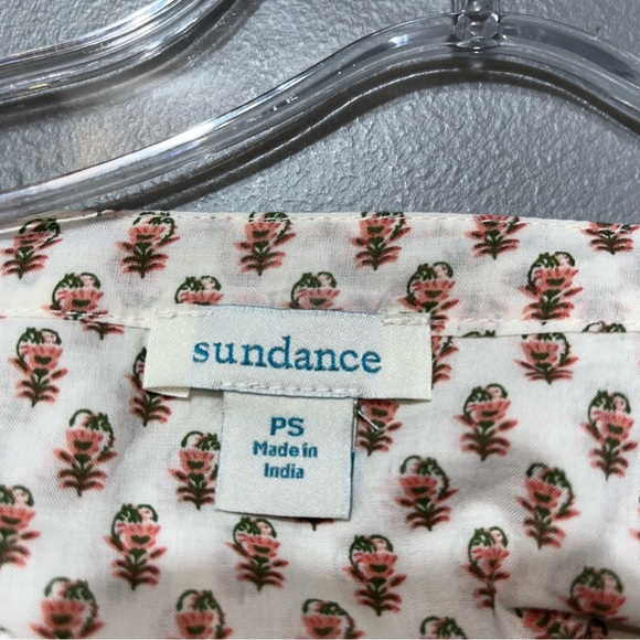 Sundance Cotton Boho Dainty Floral Fall Colors Print Long Sleeve Top Size Small - Picture 2 of 8